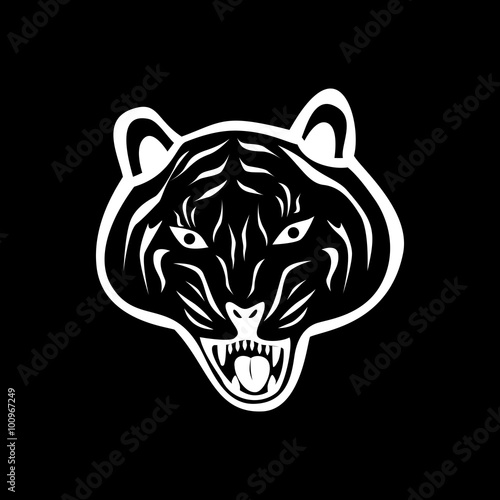 Fototapeta Naklejka Na Ścianę i Meble -  the tiger silhouette