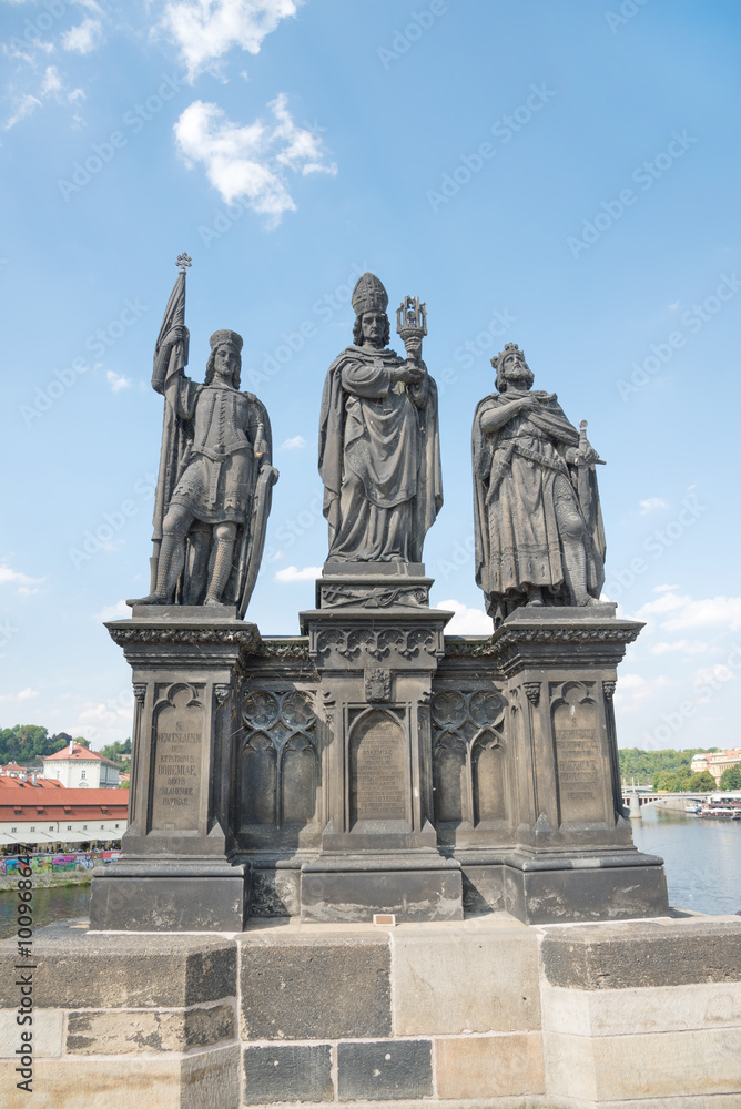 Sculptural of St. Norbert, St. Wenceslas and St. Sigismund on Ch
