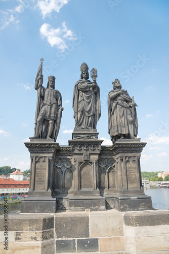 Sculptural of St. Norbert  St. Wenceslas and St. Sigismund on Ch