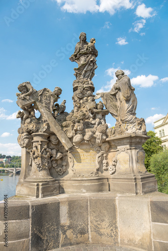 Sculptural group depicting the Madonna and St. Bernard