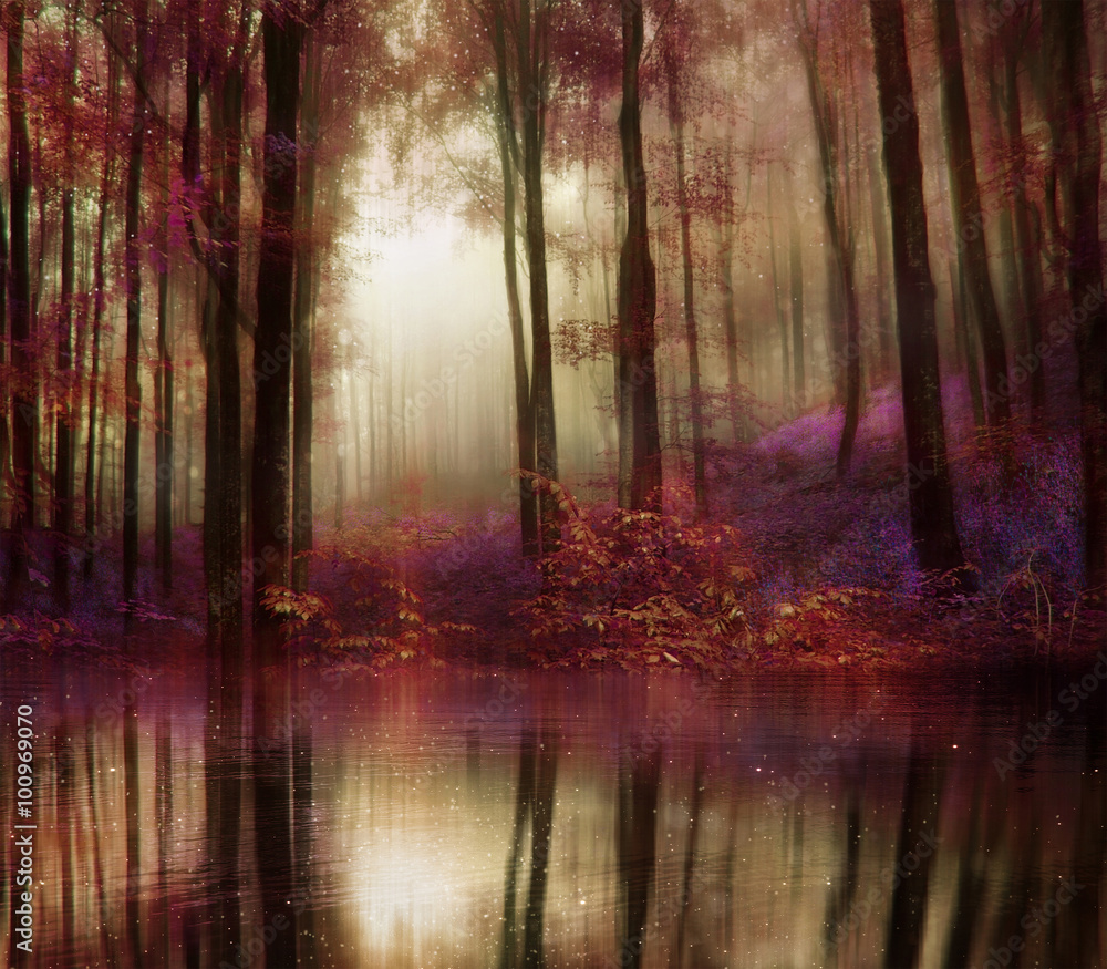 Fantasy autumn forest
