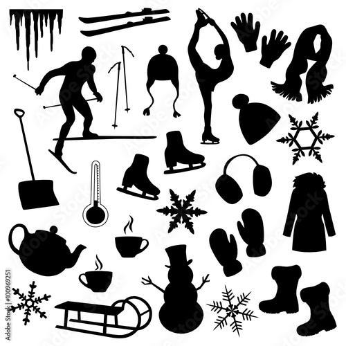 Set of Winter Items