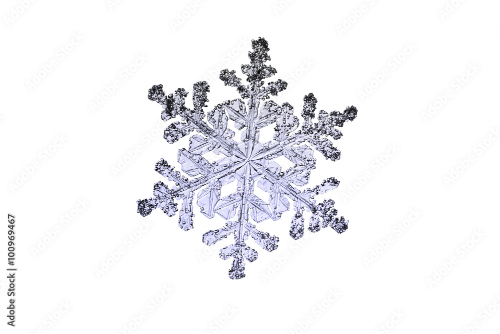 real natural flake, snowflake macro isolated on white background real natural flake, snowflake macro isolated on white background