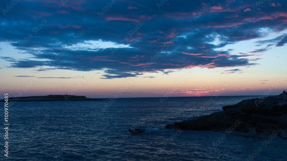Sea sunset in Kamenjak in Croatia Sea sunset in Kamenjak in Croatia