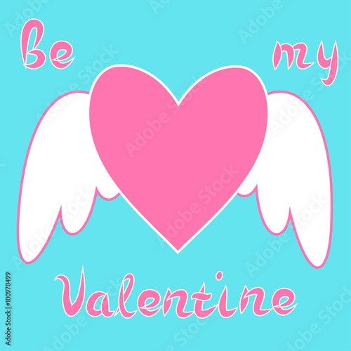 Heart with wings card