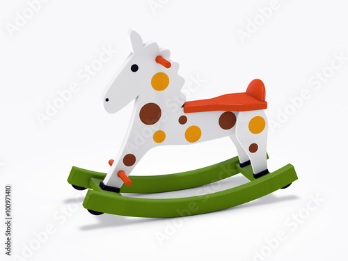 wooden rocking horse