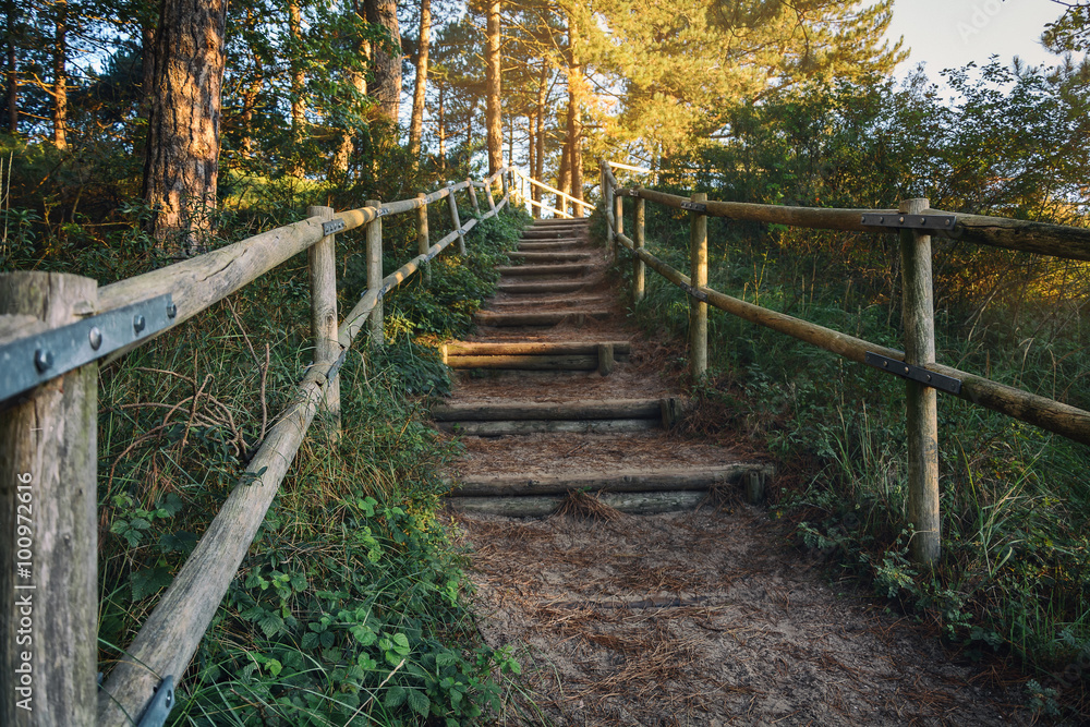 going up stairs