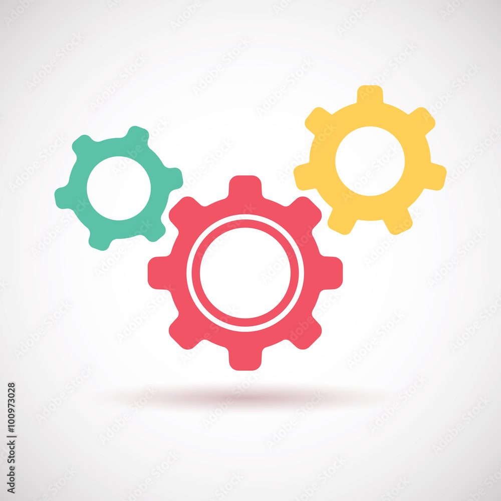 Gears, shift gears, change gears. Vector illustration. Stock Vector