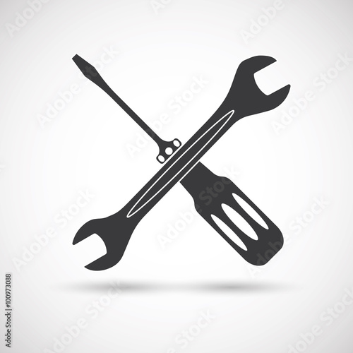 Tools icon. Screwdriver and wrench.