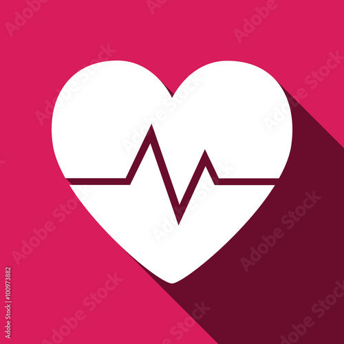 Heart with cardiogram sign ...