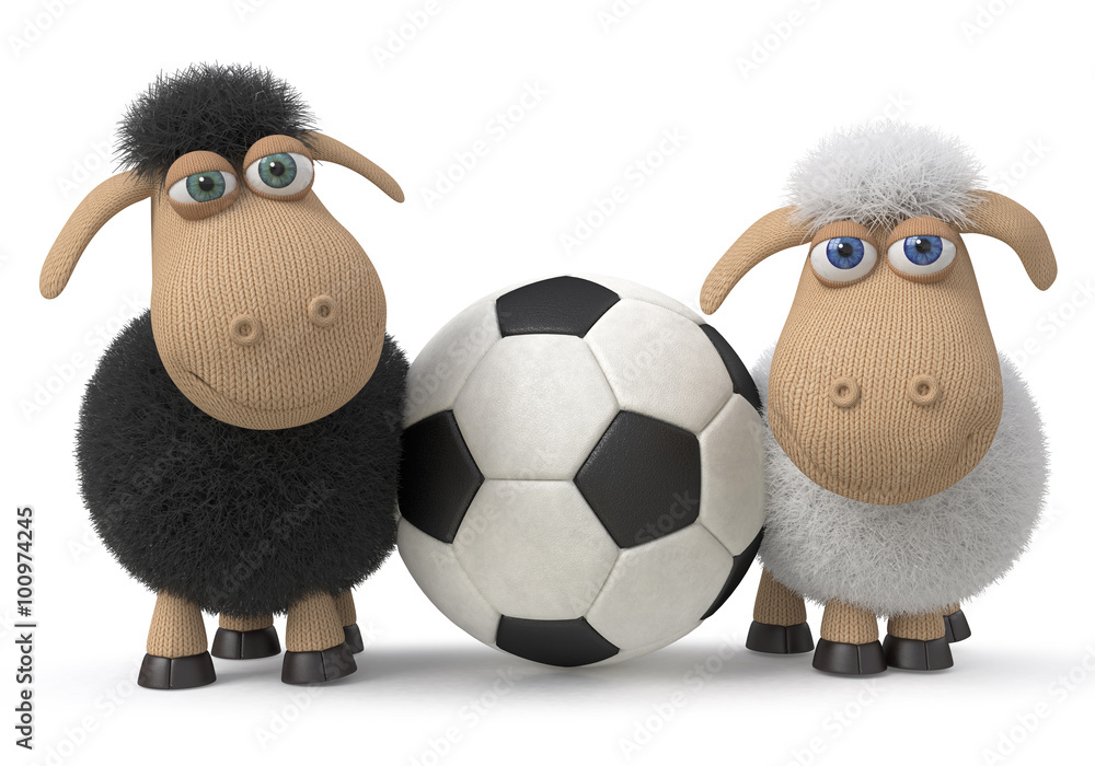 Fototapeta premium Lambs football players