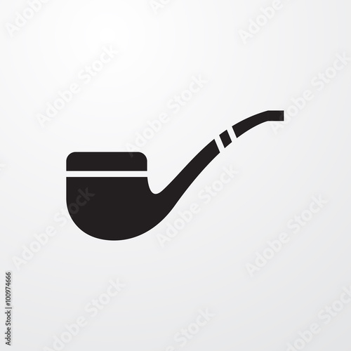 Smoking pipe icon for web and mobile