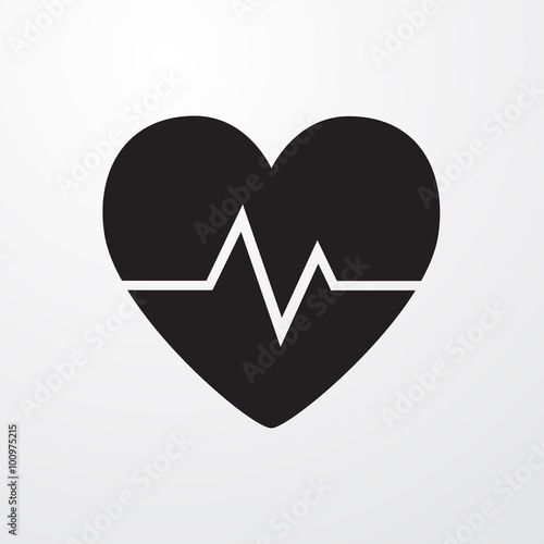 Heart with cardiogram sign ...