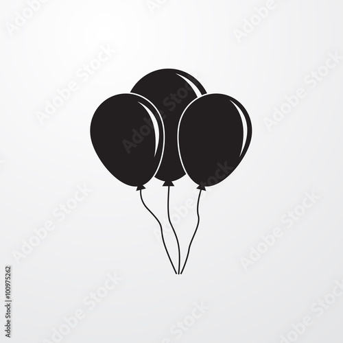 Balloon sign icon for web a...