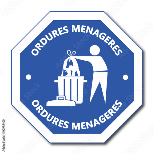 Logo ordures ménagères.