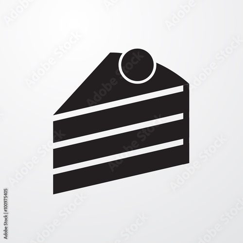 Piece of cake sign icon for...
