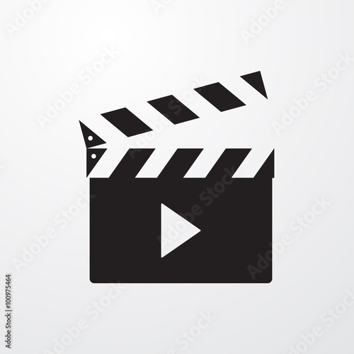 Movie clapper sign icon.