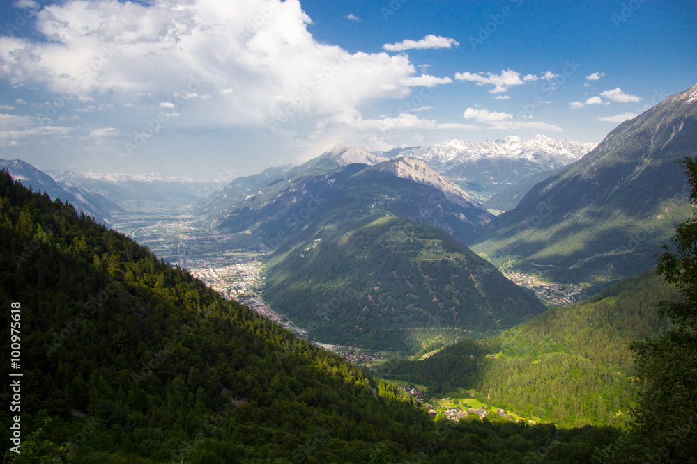 valley in French Alps valley in French Alps