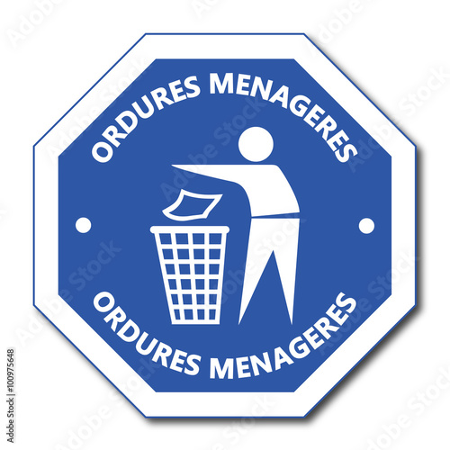 Logo ordures ménagères.