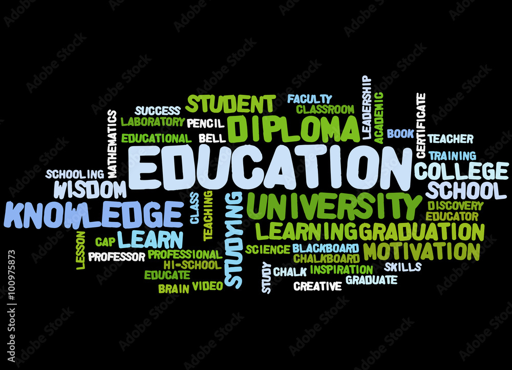 Education, word cloud concept 8 Education, word cloud concept 8