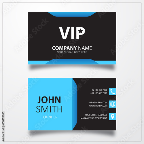 VIP icon. Business card vec...