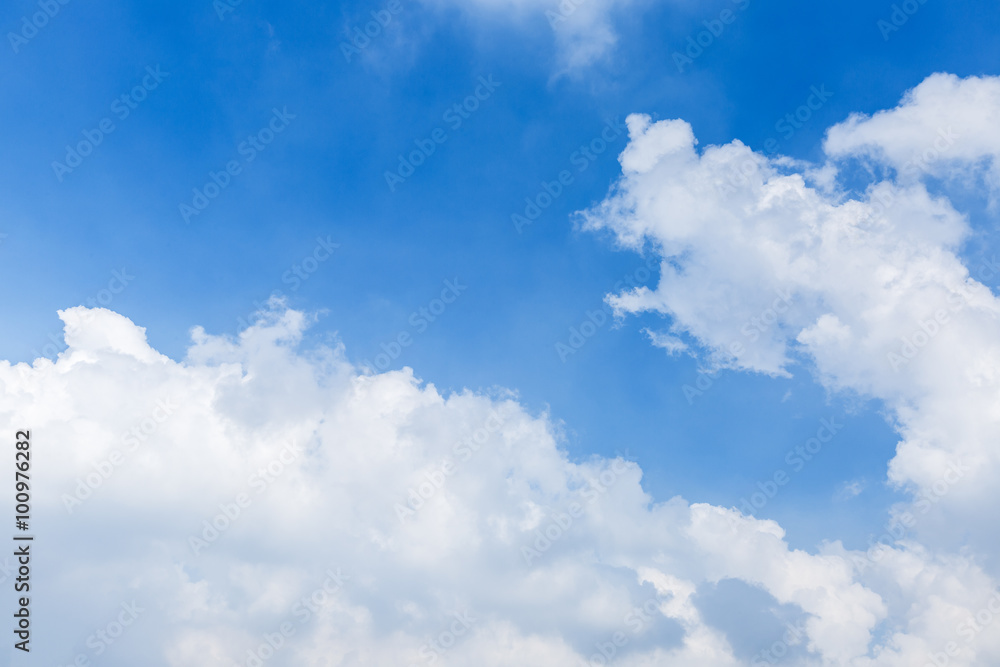 white clouds in the blue sky