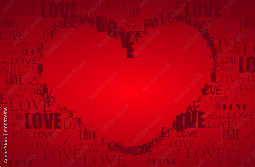 Obraz Valentine's Day postcard with heart
