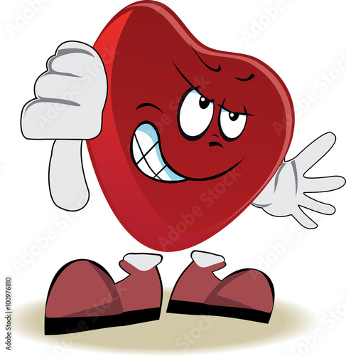 Live heart with face, arms and feet