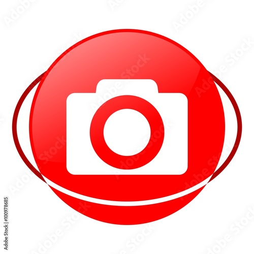 Red icon, camera vector ilustration