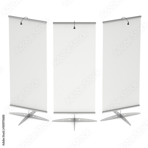 Wallpaper Mural Blank Roll Up Banner Stand. 3D Torontodigital.ca