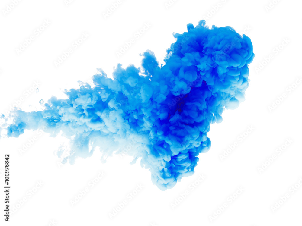 Naklejka premium Color drop in water, photographed motion.