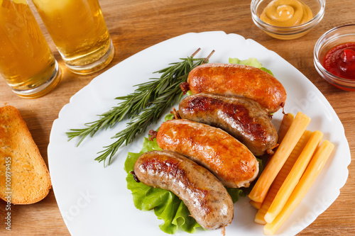 Beer and roast beef or chic...