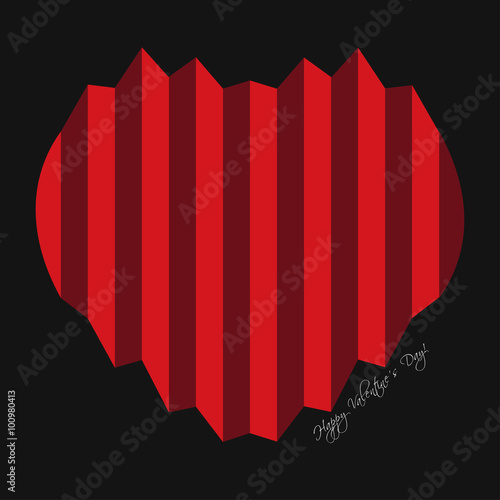 Valentines greeting card - harmonica hearts