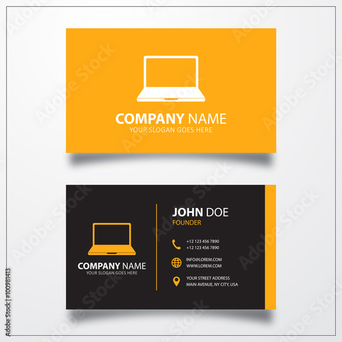 Laptop sign icon. Business ...