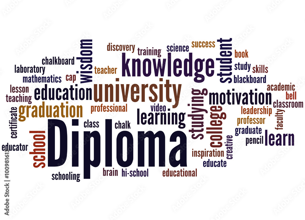 Diploma, word cloud concept 4