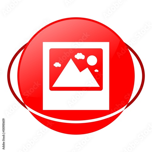 Red icon, photograph vector ilustration