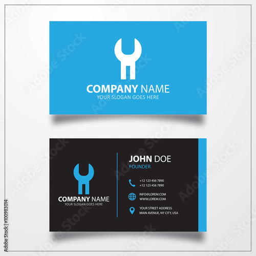 Repair icon. Business card ...