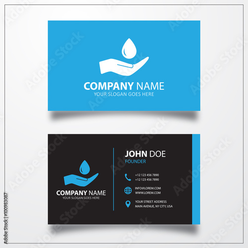 Drop with hand icon. Busine...