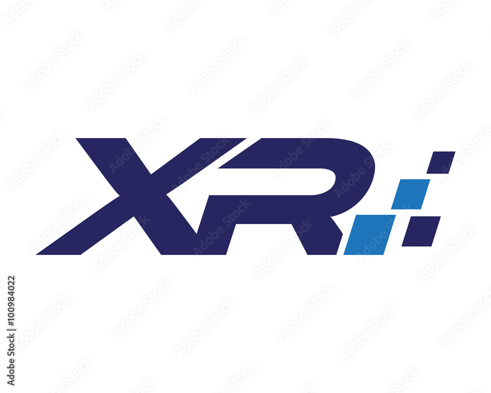 Obraz premium XR digital letter logo