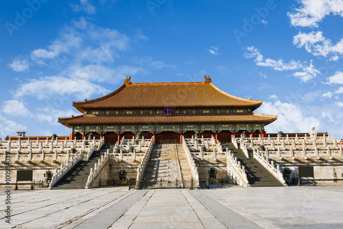 The ancient royal palaces of the Forbidden City in Beijing, China