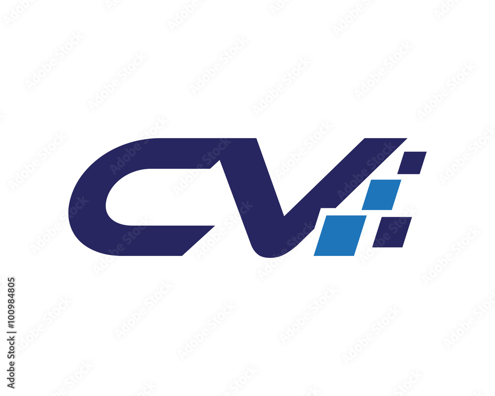 CV digital letter logo CV digital letter logo