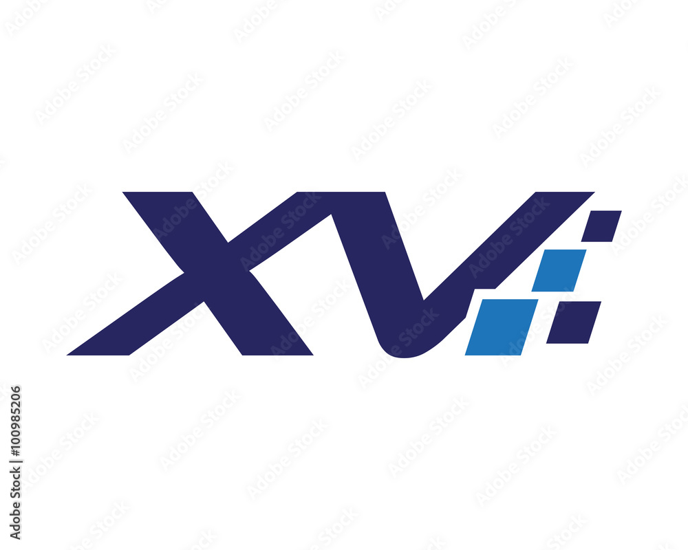 XV digital letter logo XV digital letter logo