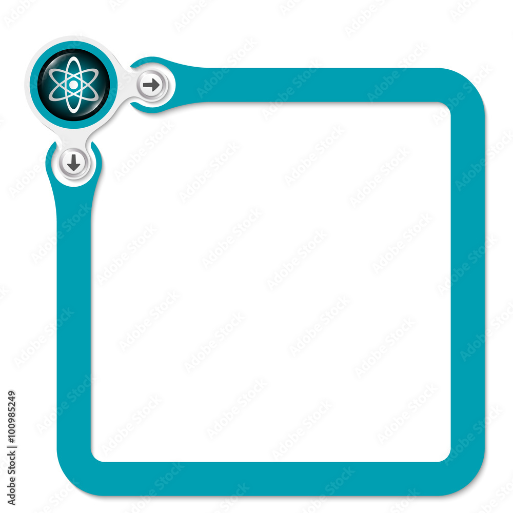 Green frame for your text and science symbol Green frame for your text and science symbol