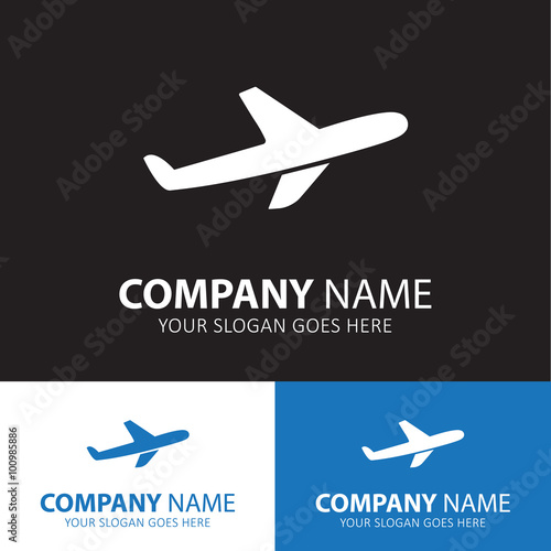 Airplane sign icon.