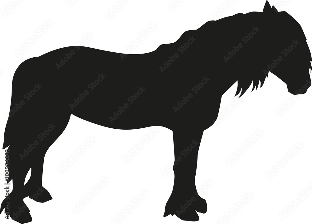 Friesian horse silhouette