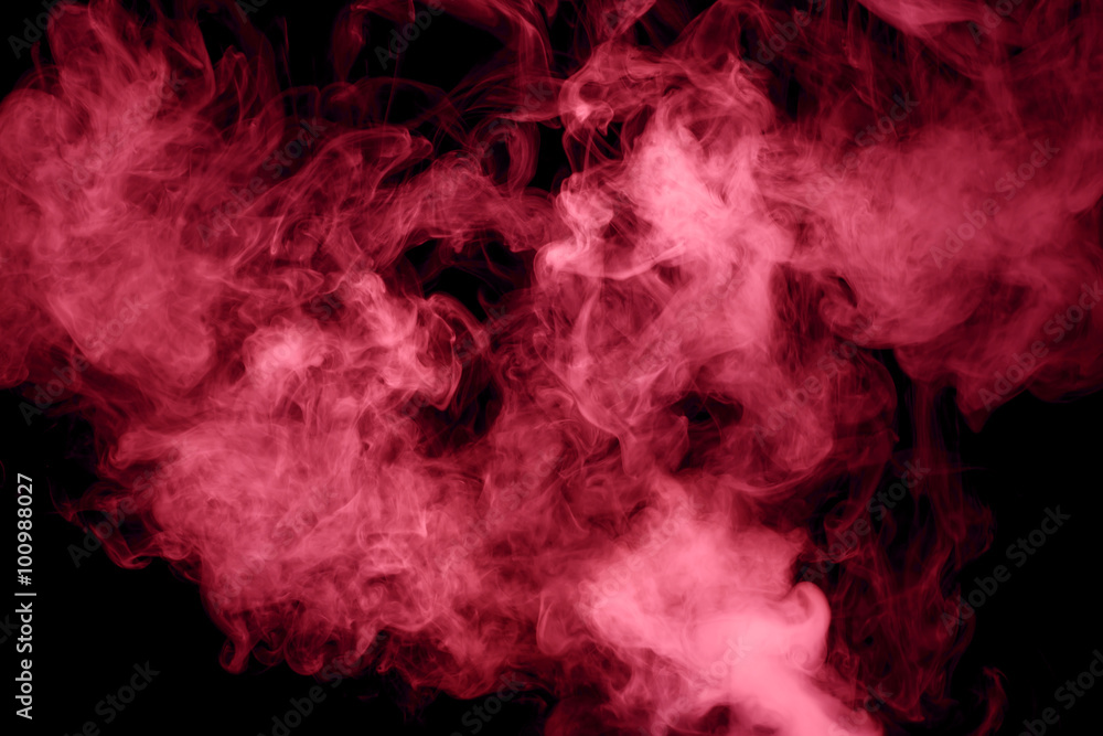 purple steam on the black background Stock Photo