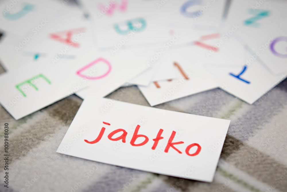 Polish; Learning the New Word with the Alphabet Cards; Writing A Polish; Learning the New Word with the Alphabet Cards; Writing A