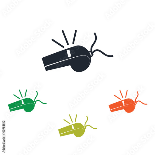 Referee whistle icon