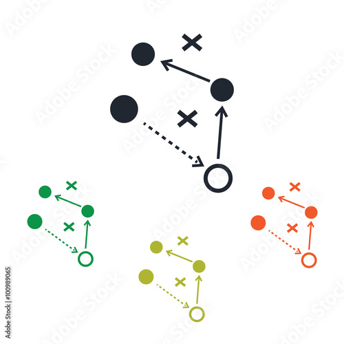 Football players scheme icon