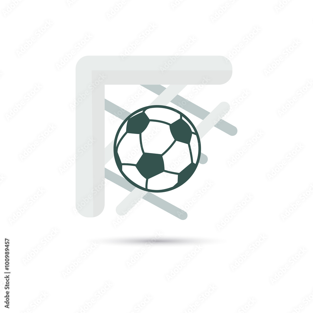 Obraz premium Color illustration of football goal